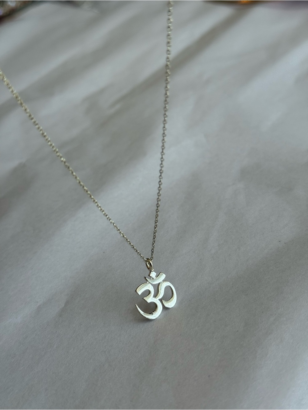 Om Yoga 925 Sterling Silver Pendant Dainty Necklace